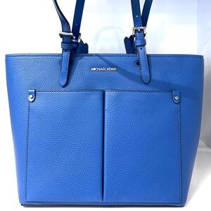 Michael Kors Jet Set Medium Pocket Tote Bag - Galaxy Blue